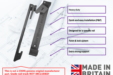 Set of wall mount holder bracket for MAKITA saw guide rail track single or double slot