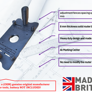 Trend T18S/R14 center jig adapter router base Mortises Groove Slotting