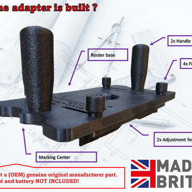 Trend T18S/R14 center jig adapter router base Mortises Groove Slotting