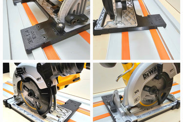 Dewalt DCS512 circular saw adapter guide rail base compatible with EVOLUTION guide rail track