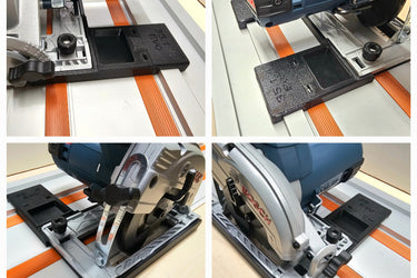 Bosch GKS12V-26 circular saw adapter guide rail base compatible with EVOLUTION guide rail track