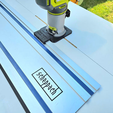 Ryobi RTR18-0 P601 router adapter guide rail TRIMMER base compatible with SCHEPPACH guide rail track