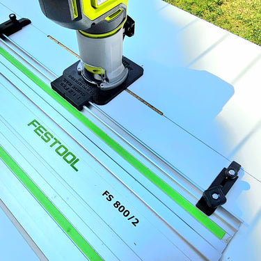Ryobi RTR18-0 P601 router adapter guide rail TRIMMER base compatible with FESTOOL guide rail track