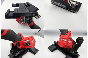 Milwaukee M12FCOT-0 76mm Cut Off Tool adapter 45 degree angle tile chamfering compatible with MILWAUKEE guide rail track