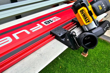 Dewalt DCS438 76mm Cut Off Tool adapter 45 degree angle tile chamfer compatible with MILWAUKEE guide rail track