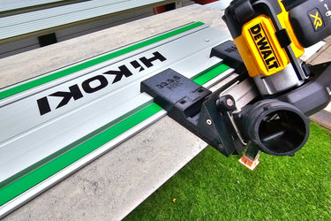 Dewalt DCS438 76mm Cut Off Tool adapter 45 degree angle tile chamfer compatible with HIKOKI guide rail track