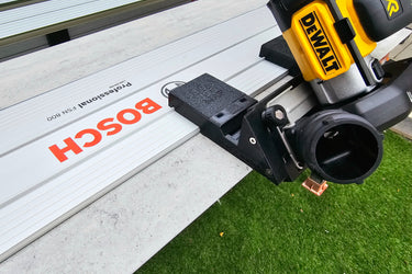 Dewalt DCS438 76mm Cut Off Tool adapter 45 degree angle tile chamfer compatible with BOSCH MAFELL guide rail track