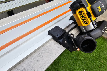 Dewalt DCS438 76mm Cut Off Tool adapter 45 degree angle tile chamfer compatible with EVOLUTION guide rail track