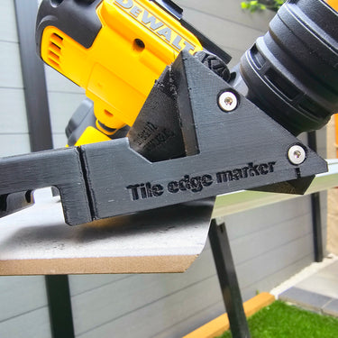 Dewalt DCS438 76mm Cut Off Tool adapter 45 degree angle tile chamfer compatible with EVOLUTION guide rail track