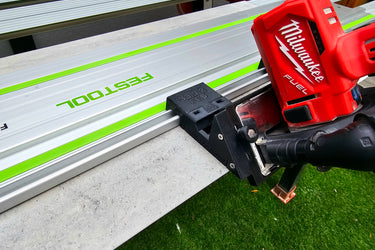 Milwaukee M12FCOT-0 76mm Cut Off Tool adapter 45 degree angle tile chamfering compatible with FESTOOL guide rail track