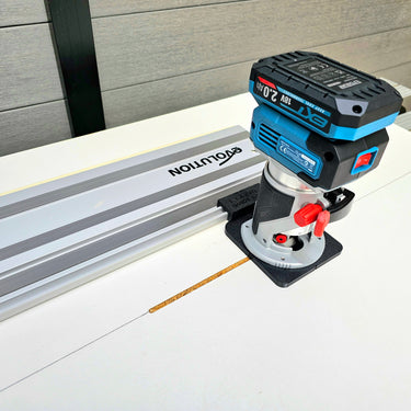 Erbauer ERI1111ROU router adapter guide rail TRIMMER base compatible with EVOLUTION guide rail track