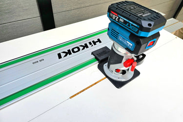 Erbauer ERI1111ROU router adapter guide rail TRIMMER base compatible with HIKOKI guide rail track