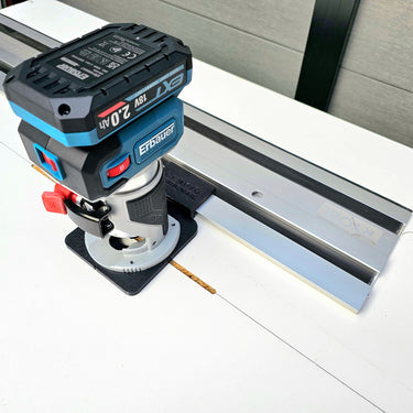 Erbauer ERI1111ROU router adapter guide rail TRIMMER base compatible with RYOBI guide rail track