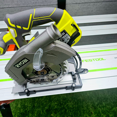 Ryobi R18CS-0 circular saw adapter guide rail base compatible with FESTOOL guide rail track