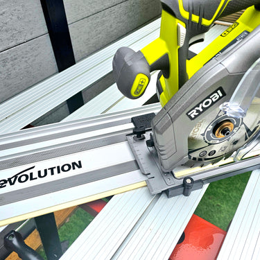 Ryobi R18CS-0 circular saw adapter guide rail base compatible with EVOLUTION guide rail track