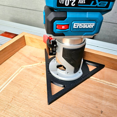 Erbauer ERI1111ROU Triangular Triangle trim router sub-base door pattern