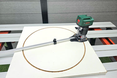 Bosch 18V-8 circle jig adapter router base 220-1280mm