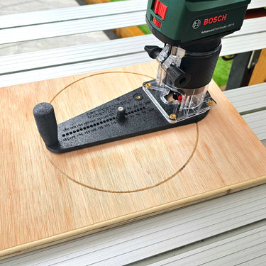 Bosch 18V-8 2in1 router base Offset Circle Jig 120-370mm
