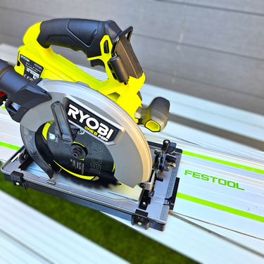 Ryobi RCS18X1 circular saw adapter guide rail base compatible with FESTOOL guide rail track