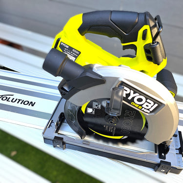 Ryobi RCS18X1 circular saw adapter guide rail base compatible with EVOLUTION guide rail track