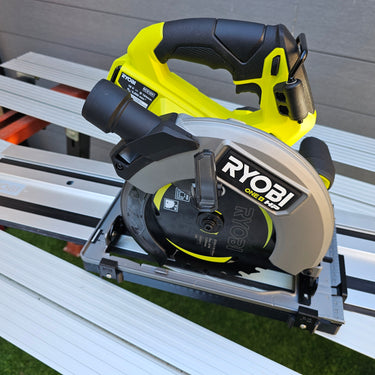 Ryobi RCS18X1 circular saw adapter guide rail base compatible with RYOBI guide rail track