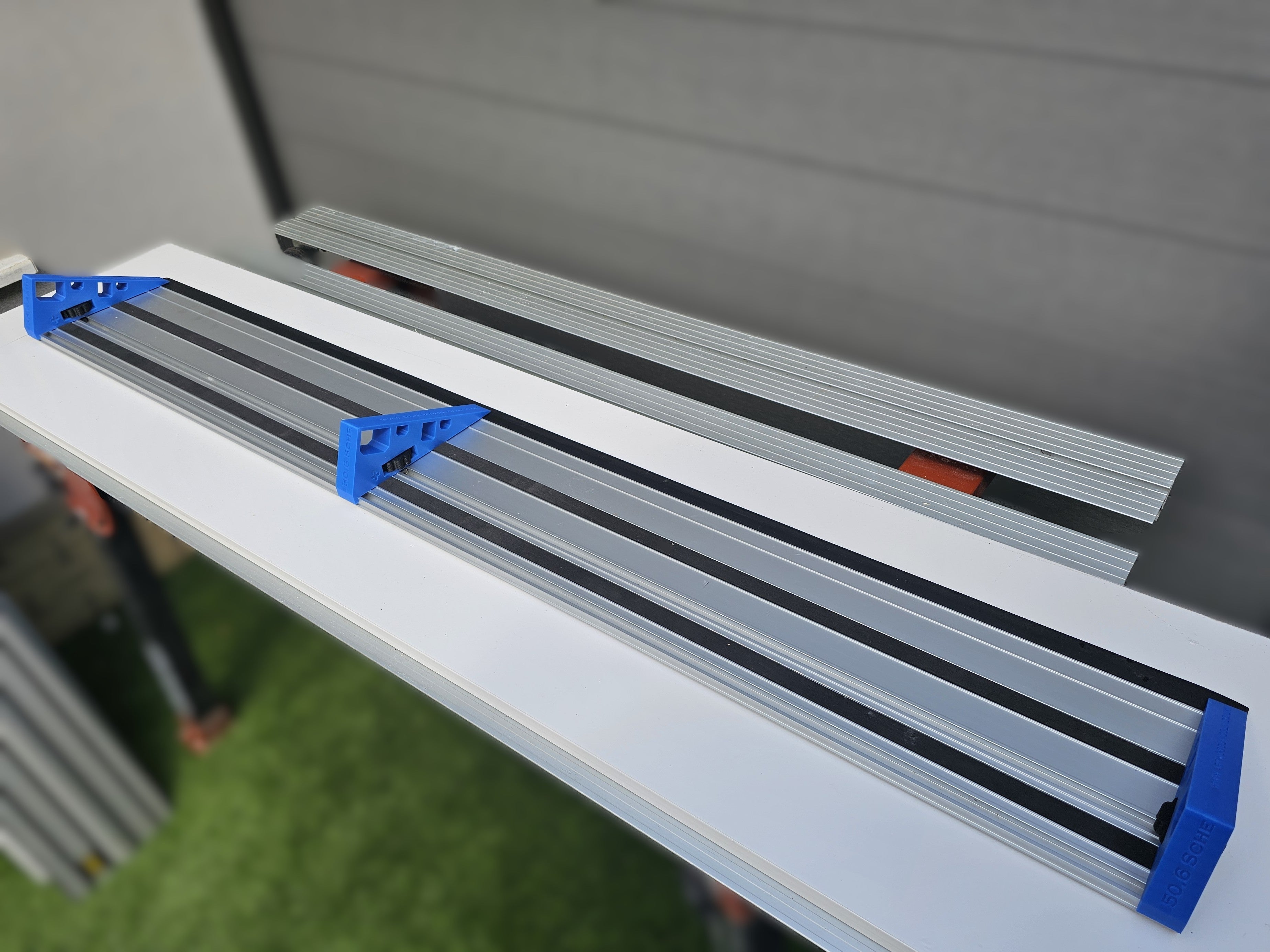 Jigs For Guide Rails Angle Guide Rail Track Supports 45°+ Cutting Jig SCHEPPACH Guide Rail ...