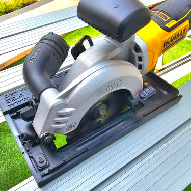 Dewalt DCS571 circular saw adapter guide rail base compatible with DEWALT guide rail track