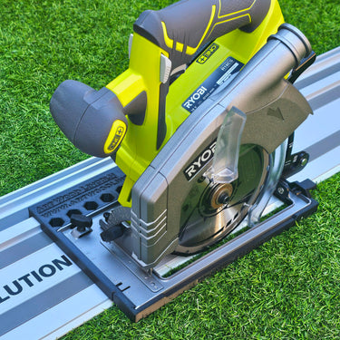 Ryobi R18CS-0 circular saw adapter guide rail base compatible with EVOLUTION guide rail track