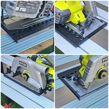 Ryobi R18CS-0 circular saw adapter guide rail base compatible with RYOBI guide rail track