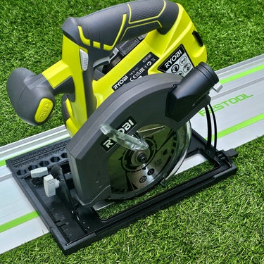 Ryobi R18CSP-0 RWSL1801 circular saw adapter guide rail base compatible with FESTOOL guide rail track