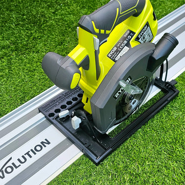 Ryobi R18CSP-0 RWSL1801 circular saw adapter guide rail base compatible with EVOLUTION guide rail track