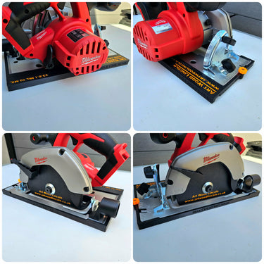Milwaukee HD18CS 2630-20 circular saw adapter guide rail base compatible with EVOLUTION guide rail track