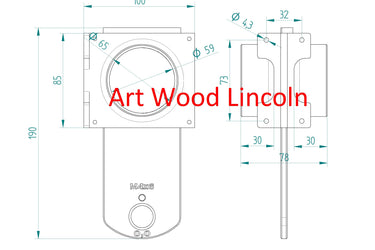 Blast gate 1 way 65mm vacuum dust extraction waste pipe systems