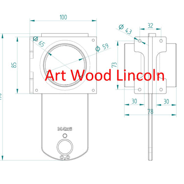 Blast gate 1 way 65mm vacuum dust extraction waste pipe systems