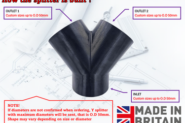 Y splitters for dust extraction  hose up to 50mm