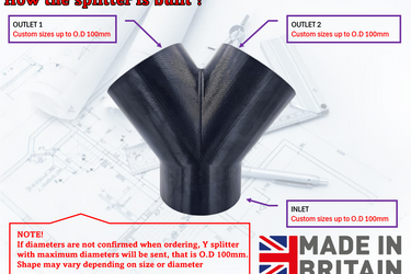 Y splitters for dust extraction  hose up to 100mm