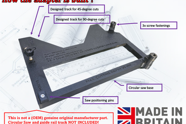 Dewalt DCS391 DCS565 circular saw adapter guide rail base compatible with DEWALT guide rail track