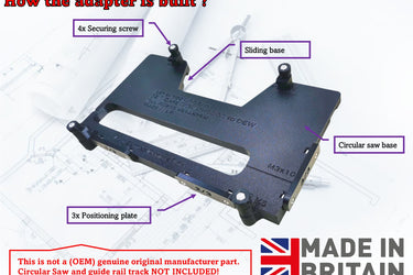 Dewalt DWE560K-GB DWE560-LX DWE560  circular saw adapter guide rail base compatible with DEWALT guide rail track