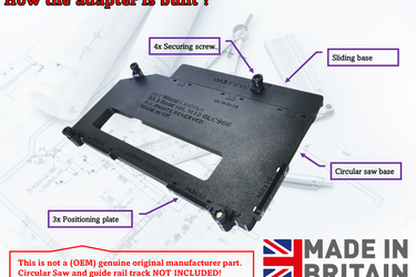 Milwaukee M18CCS66 2732-20 circular saw adapter guide rail base compatible with EVOLUTION guide rail track