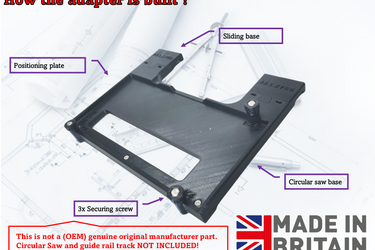 Milwaukee M18FMCS 2782-20 circular saw adapter guide rail base compatible with EVOLUTION guide rail track