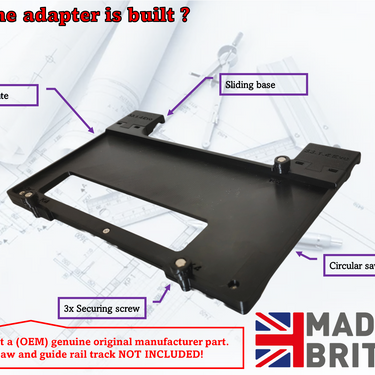 Makita DHS660 DHS660Z circular saw adapter guide rail base compatible with MAKITA guide rail track