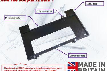 Makita HS7601J HS7611J circular saw adapter guide rail base compatible with EVOLUTION guide rail track