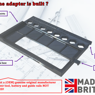 Makita BSS610Z DSS610Z DSS611Z circular saw adapter guide rail base compatible with BOSCH MAFELL guide rail track