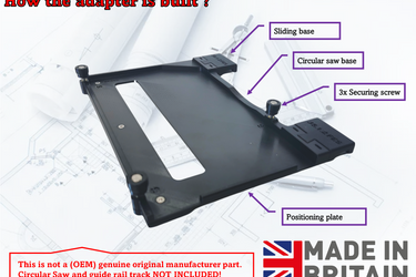 Erbauer ECS18-Li circular saw adapter guide rail base compatible with EVOLUTION guide rail track