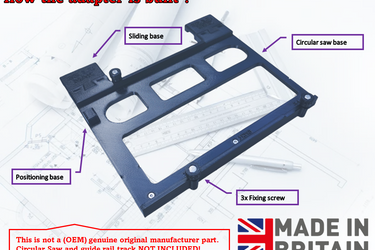Erbauer ERI1085CSW circular saw adapter guide rail base compatible with MILWAUKEE guide rail track