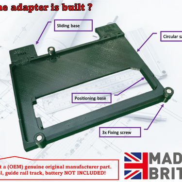 Erbauer ECS1400 circular saw adapter guide rail base compatible with MAKITA guide rail track