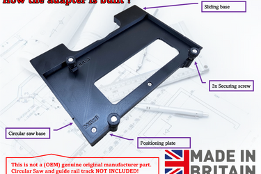 Bosch GKS18V-44 circular saw adapter guide rail base compatible with BOSCH MAFELL guide rail track