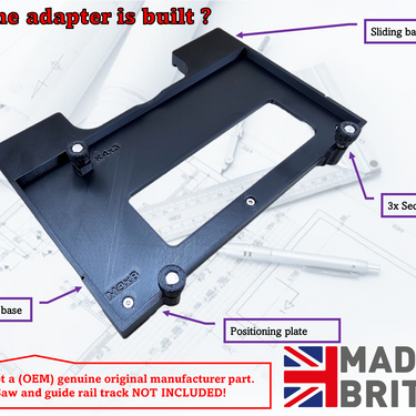 Bosch GKS18V-44 circular saw adapter guide rail base compatible with BOSCH MAFELL guide rail track