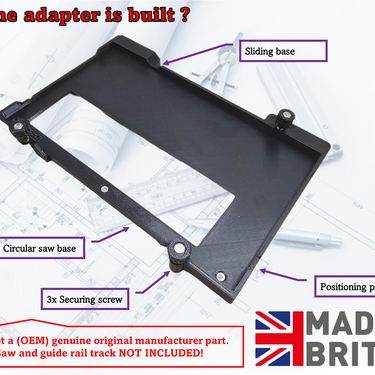 Bosch GKS18V-57 circular saw adapter guide rail base compatible with BOSCH MAFELL guide rail track