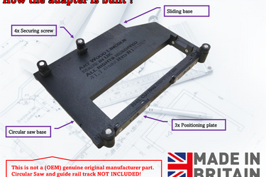 Ryobi R18CS-0 circular saw adapter guide rail base compatible with RYOBI guide rail track